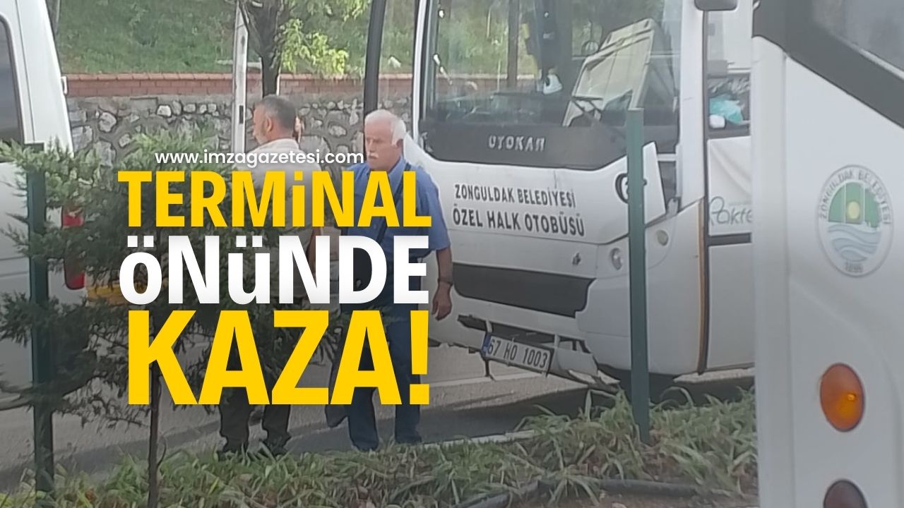 Terminal Önünde Kaza Zonguldakta Trafik Aksadı İmza Gazetesi