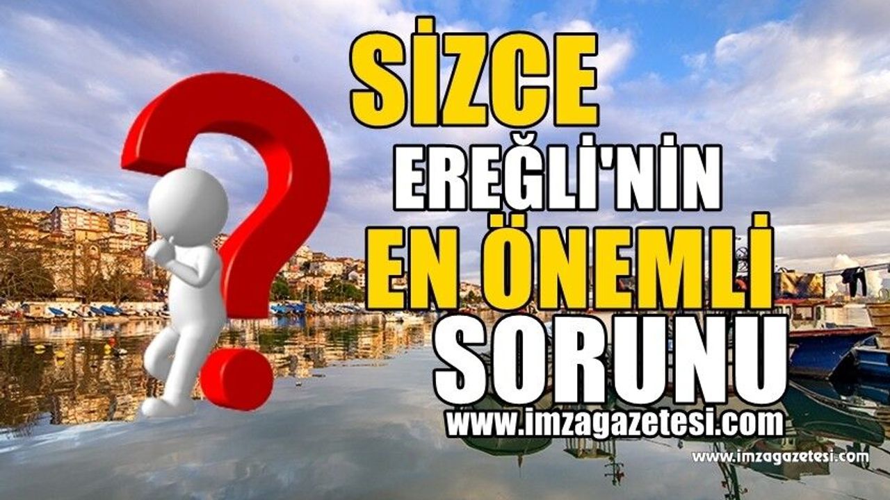 Sizce Ereğli'nin en önemli sorunu hangileri? Neler yapmalı?