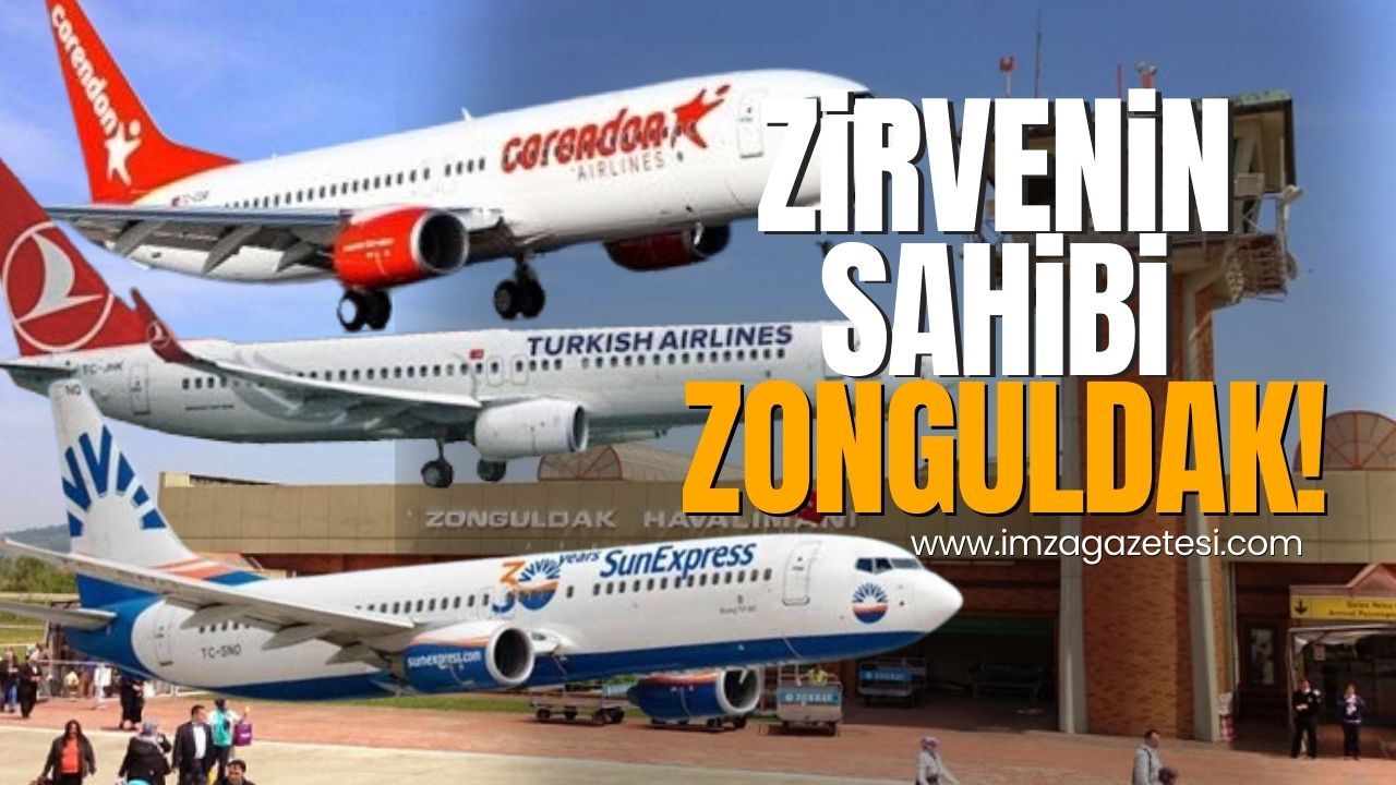 Zonguldak Havalimanı rakiplerini geride bırakarak zirveye oturdu!