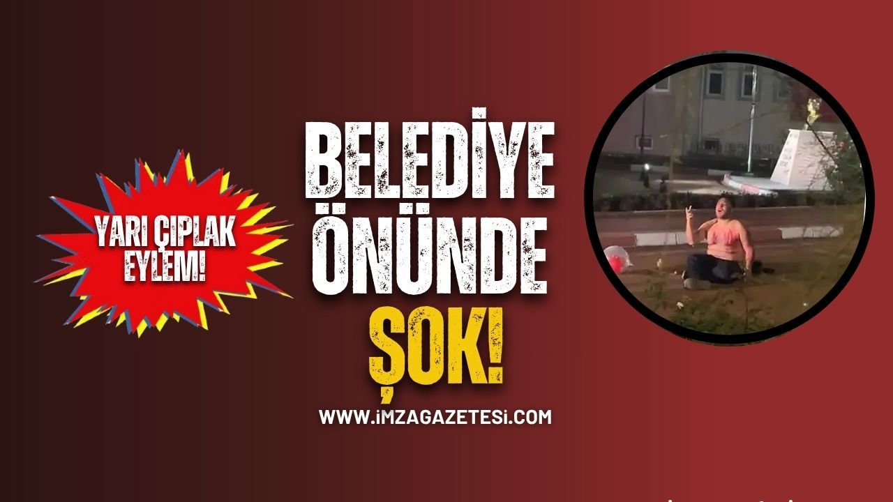 Belediye Önünde Şok Eylem! “İş İstiyorum!” Diye Bağırarak Kendine Zarar Verdi!