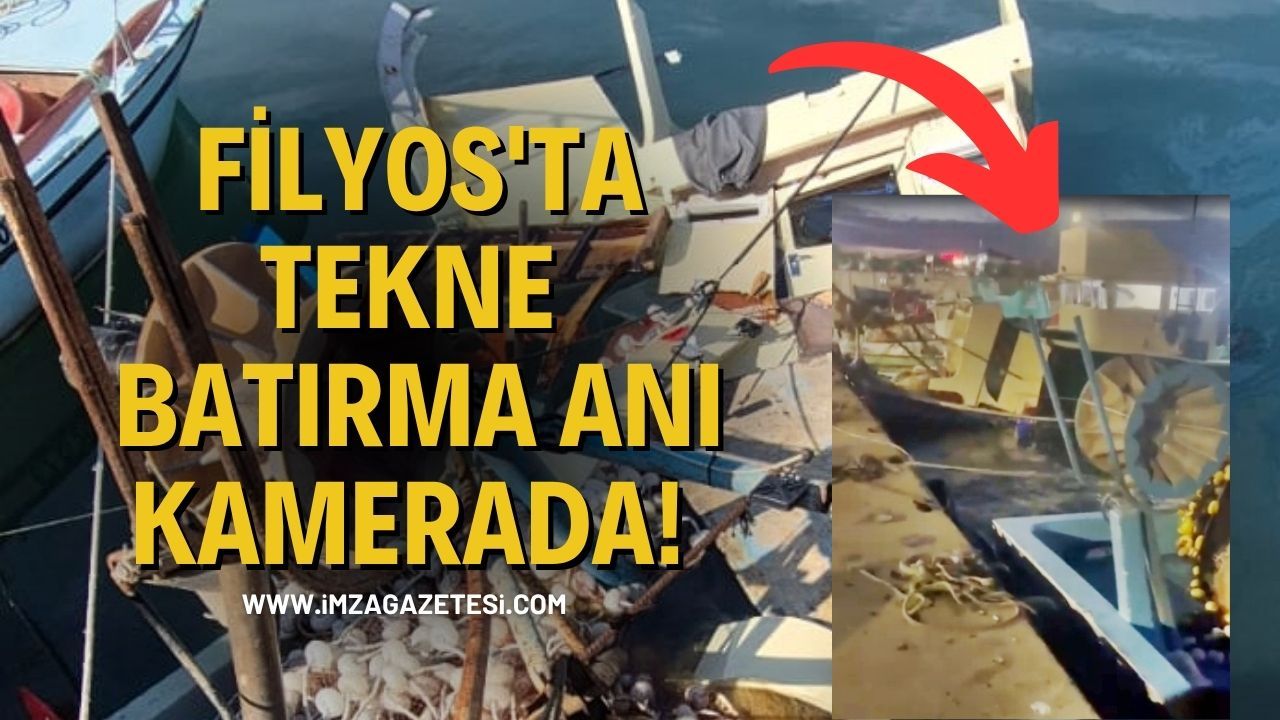 Fi̇lyos'ta Tekne Batırma Anı Kamerada! Alkollü Saldırgan Kayıt Altına Alındı