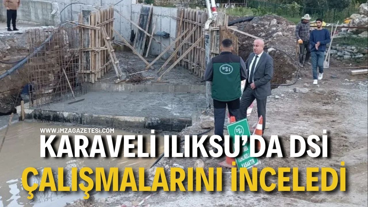 Karaveli Ilıksu'da DSİ Çalışmalarını İncelendi