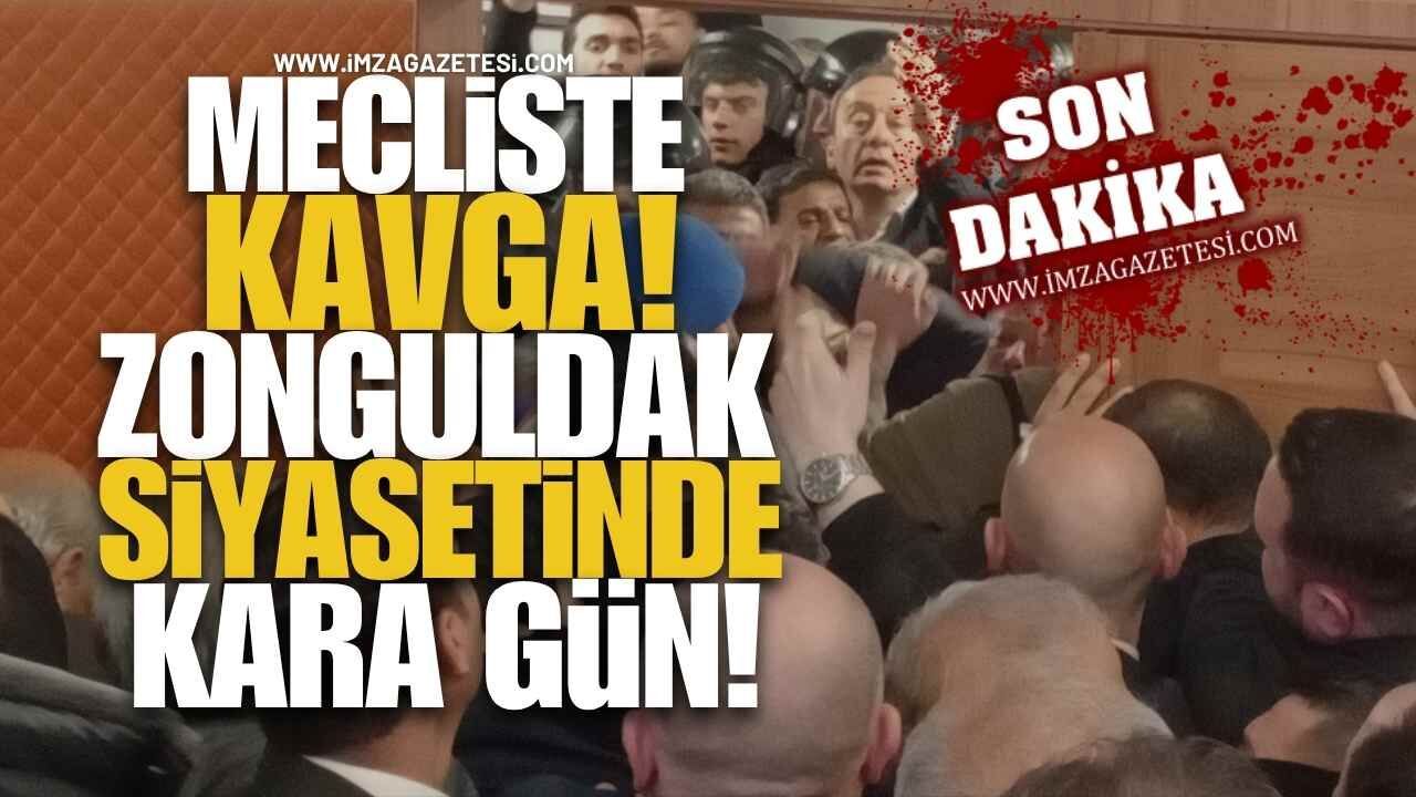 Zonguldak Siyasetinde Kara Gün! Mecliste Kavga, İçeride Slogan!