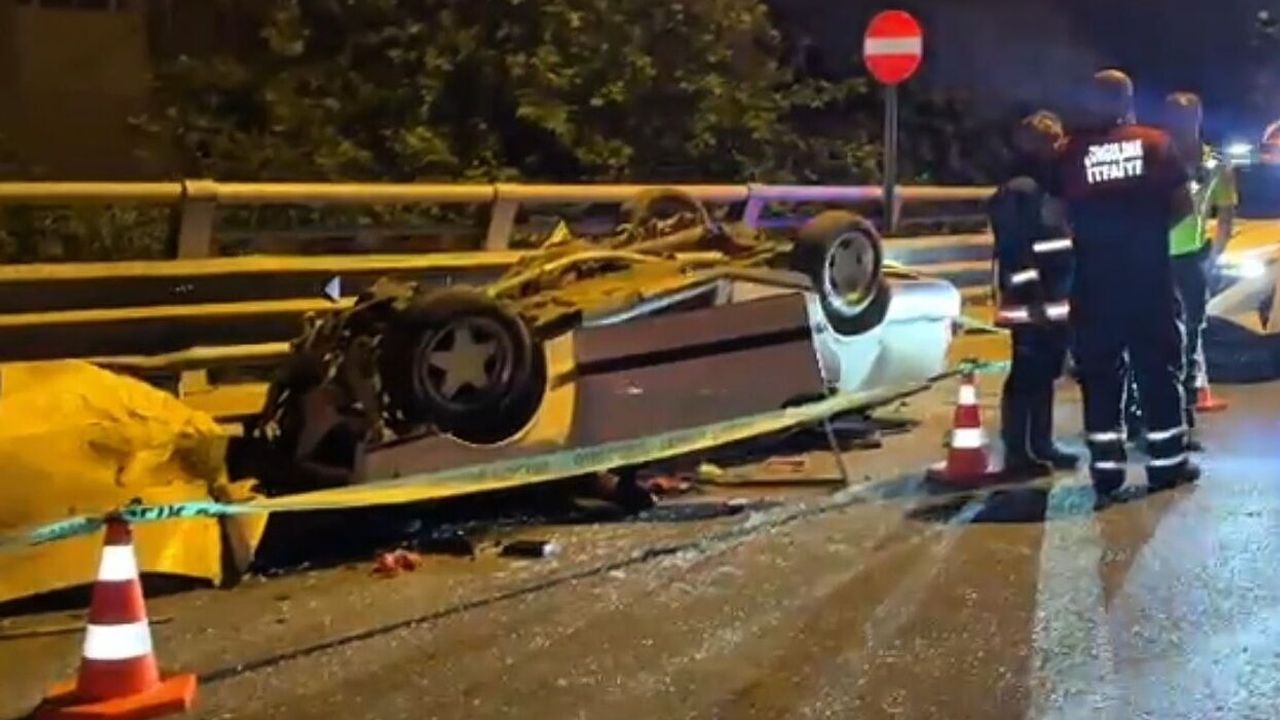 Takla atan araç hurda yığınına döndü! 19 Yaşındaki