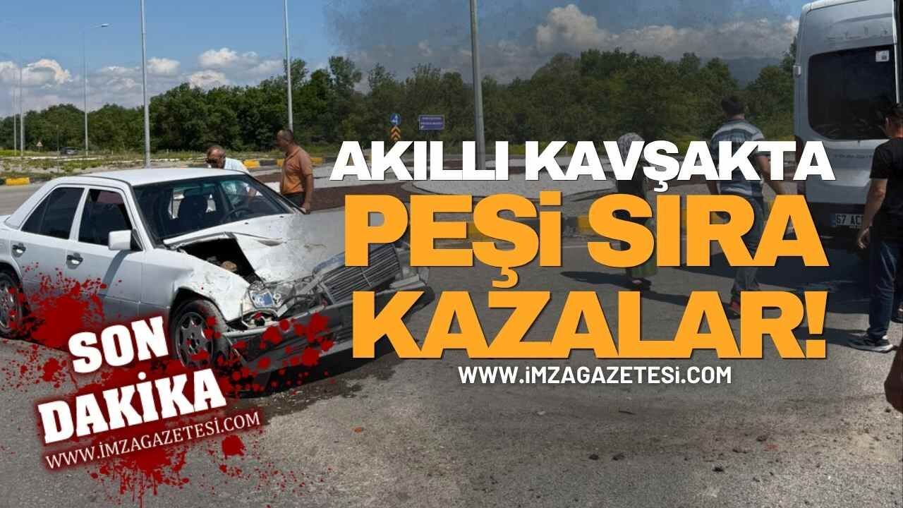 Akıllı Kavşakta Peşi Sıra Kazalar!