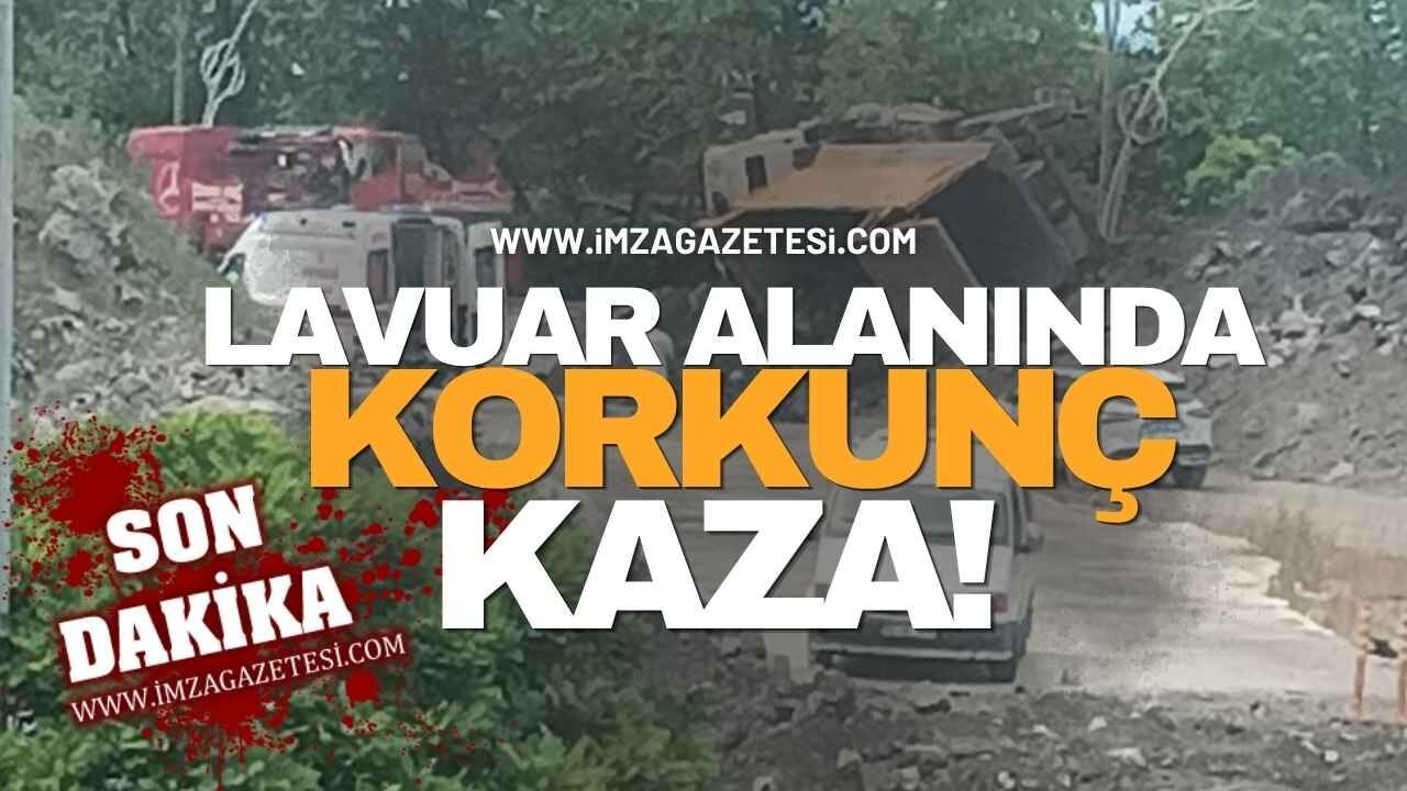 Lavuar Alanında Korkunç Kaza!