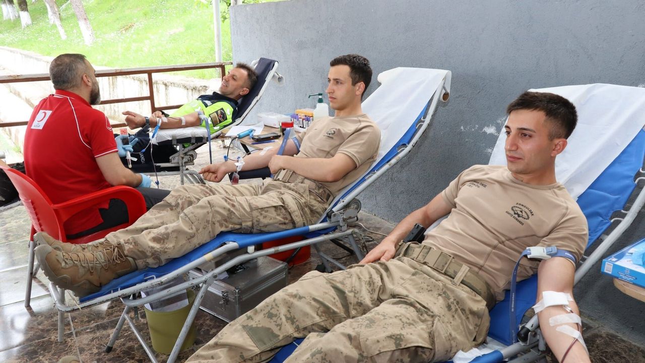 Zonguldak İl Jandarma Komutanlığından Kan Bağışı K