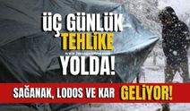 Meteoroloji ve AKOM'dan uyarı! Üç Günlük Tehlike yolda... Sağanak, Lodos ve Kar Geliyor!