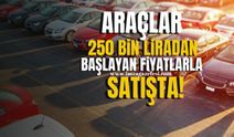 Kamu Araçları Satışta...Fiyatlar 250 Bin Liradan Başlıyor!