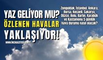Zonguldak, Ankara, İstanbul, Bursa, Düzce, Kocaeli, Sakarya, Bolu, Bartın, Karabük ve Kastamonu'da hava durumu