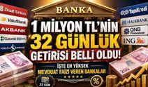 1 Milyon TL'nin 32 Günlük Getirisi Belli Oldu! İşte En Yüksek Mevduat Faizi Veren Bankalar (Güncel Liste)