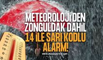 Meteoroloji'den Zonguldak Dahil 14 İle Sarı Kodlu Alarm
