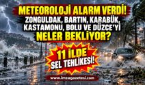 Meteoroloji'den 11 İle Sel Uyarısı! Zonguldak, Bartın, Karabük, Kastamonu, Bolu ve Düzce'yi Neler Bekliyor?