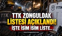TTK Zonguldak Listesi Açıklandı! İşte İsim İsim Liste..