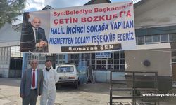 Esnaftan Başkan Bozkurt'a Pankartlı Teşekkür!