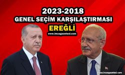 Zonguldak'ın Ereğli İlçesi 2018-2023 Genel Seçim Sonuçları Karşılaştırması!