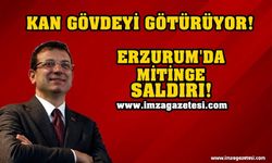 ERZURUM'DA MİTİNGE SALDIRI! KAN GÖVDEYİ GÖTÜRÜYOR...