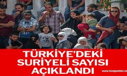 Türkiye’deki Suriyeli sayısı açıklandı…