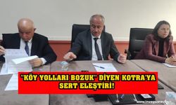 KÖY YOLLARI BOZUK ELEŞTİRİSİNE SERT TEPKİ GÖSTERDİ