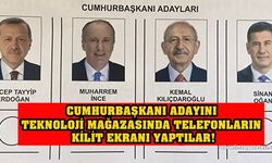 Teknoloji Mağazasında Telefonların Kilit Ekranlarına Cumhurbaşkanı Adayını Koydular!