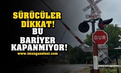 SÜRÜCÜLER DİKKAT! Hemzemin Geçitteki Bu Bariyer Kapanmıyor!