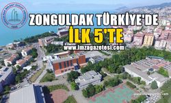 Zonguldak Türkiye'de ilk 5'te...