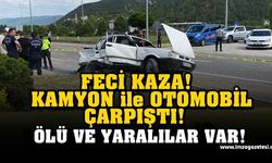 KAMYON İLE OTOMOBİL ÇARPIŞTI! ÖLÜ VE YARALILAR VAR...