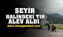 Seyir Halinde İlerleyen Tır Alev Aldı!