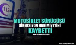 Motosikletli Direksiyon Hakimiyetini Kaybetti!