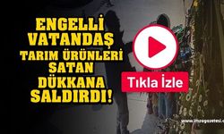 ENGELLİ VATANDAŞ TARIM ÜRÜNLERİ SATAN DÜKKANA ÜÇ KERE SALDIRDI!