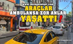 PARK EDEN ARAÇLAR AMBULANSA ZOR ANLAR YAŞATTI!