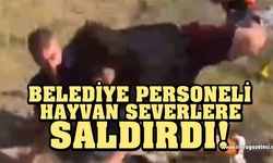 Hayvan severler ve zabıtalar arasında kavga çıktı, o anlar saniye saniye kaydedildi!