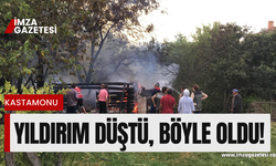 Kastamonu'da yıldırım düştü! Yangın çıktı...