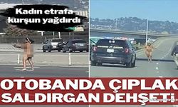 Otobanda panik: Çıplak kadın etrafa kurşun yağdırdı!..