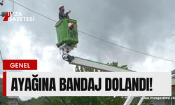 Leyleğin Ayağına Bandaj Dolandı!