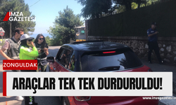 Zonguldak'ta araçlar durduruldu!