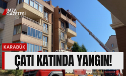 Çatı katında korkutan yangın!