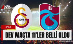 Galatasaray-Trabzonspor ilk 11'ler:
