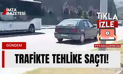 Trafikte ters yönde giderek tehlike saçtı!