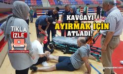 Kavgayı ayırmak isteyen Zonguldaklı tribünden atladı! Bacakları kırıldı!