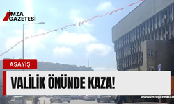 Valilik önünde kaza! Ekipler olay yerinde