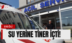 Yanlışlıkla su yerine tiner içti!