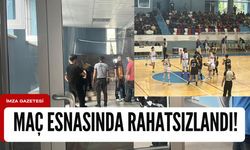 Basket maçında bir genç rahatsızlandı! 