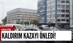 Kaldırım faciayı önledi!