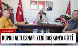Köprü altı esnafı CHP Merkez İlçe Başkanı Osman Zaimoğlunu ziyaret etti