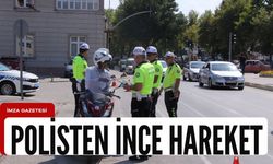 Polislerden motosiklet sürücülerine hediye...