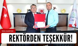ZBEÜ Rektörü'nden Dr. Öğretim Üyesi Semih Çakır'a teşekkür belgesi...