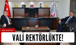 Vali Osman Hacıbektaşoğlu, Rektör İsmail Hakkı Özölçer'i ziyaret etti...