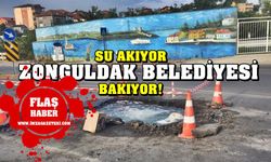 Su akıyor Zonguldak Belediyesi bakıyor!