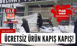 Kozlu'da ücretsiz ürün dağıtıyor... Vatandaş kapışıyor...